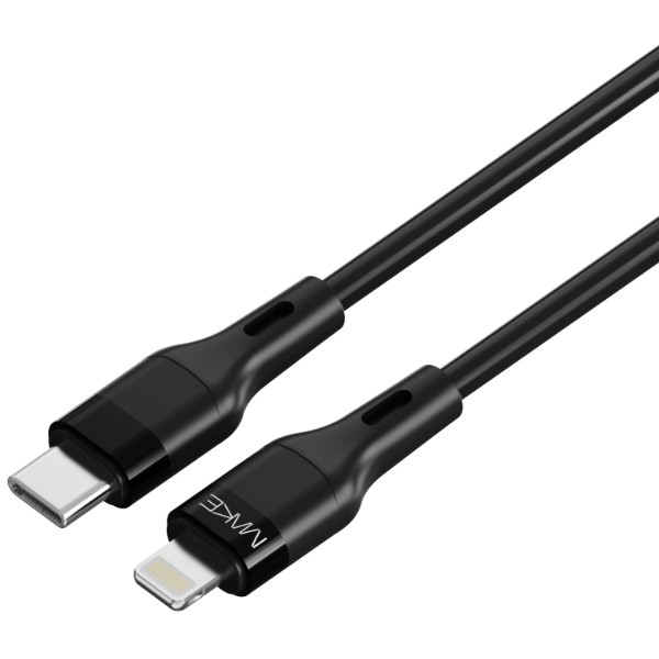 Фото - Кабель MAKE Type-C to Lightning 30W 1м Silicone Black (MCB-LS1BK)