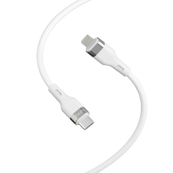 Фото - Кабель MAKE Type-C to Lightning 30W 1м Silicone White (MCB-LS1WH)
