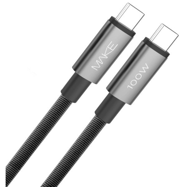 Фото - Кабель MAKE Type-C to Type-C PD 100W 2м Urban Pro Gray (MCB-CU2GR)