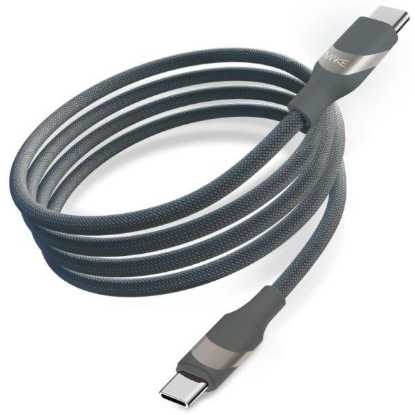Фото - Кабель MAKE Type-C to Type-C PD 60W 1м Braid Black (MCB-CB2BK)