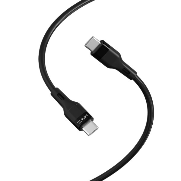 Фото - Кабель MAKE Type-C to Type-C PD 60W 1м Silicone Black (MCB-CS2BK)