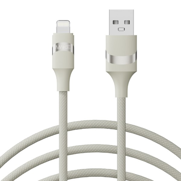 Фото - Кабель MAKE USB to Lightning 2.4A 1м Braid Beige (MCB-LB1BG)