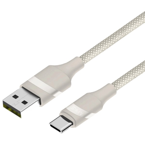 Фото - Кабель MAKE USB to Type-C 3A 1м Braid Beige (MCB-CB1BG)