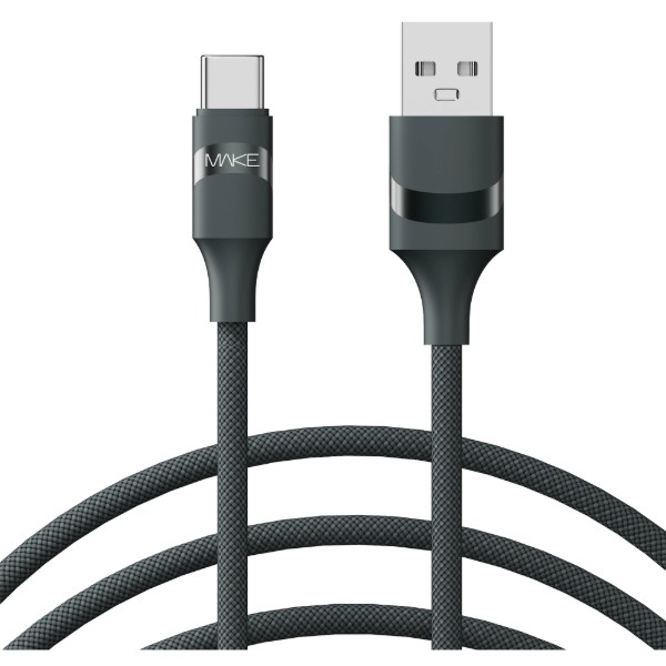 Фото - Кабель MAKE USB to Type-C 3A 1м Braid Black (MCB-CB1BK)