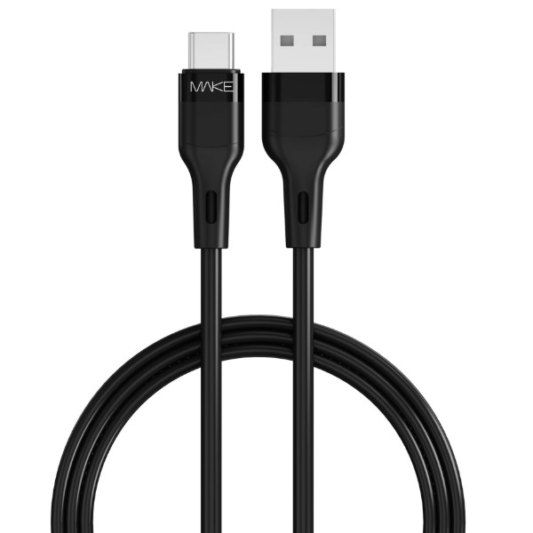 Фото - Кабель MAKE USB to Type-C 3A 1м Silicone Black (MCB-CS1BK)