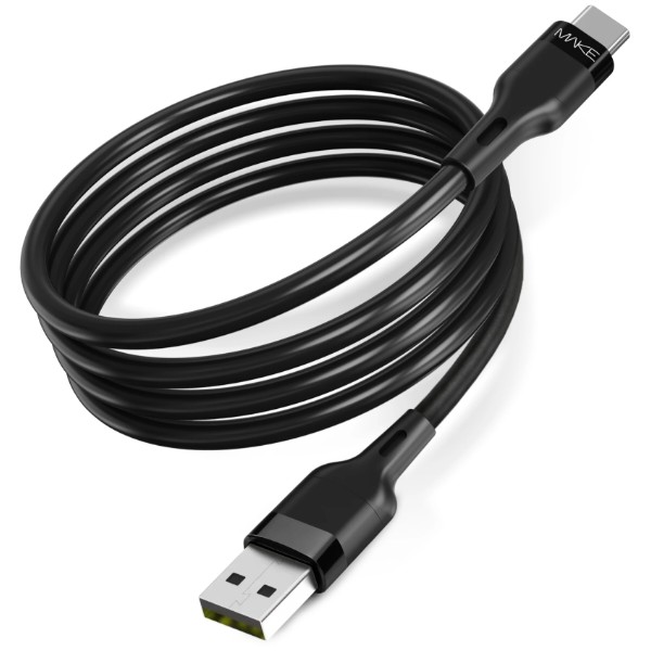 Фото - Кабель MAKE USB to Type-C 3A 1м Silicone Black (MCB-CS1BK)