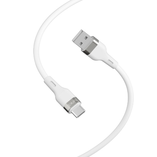 Фото - Кабель MAKE USB to Type-C 3A 1м Silicone White (MCB-CS1WH)