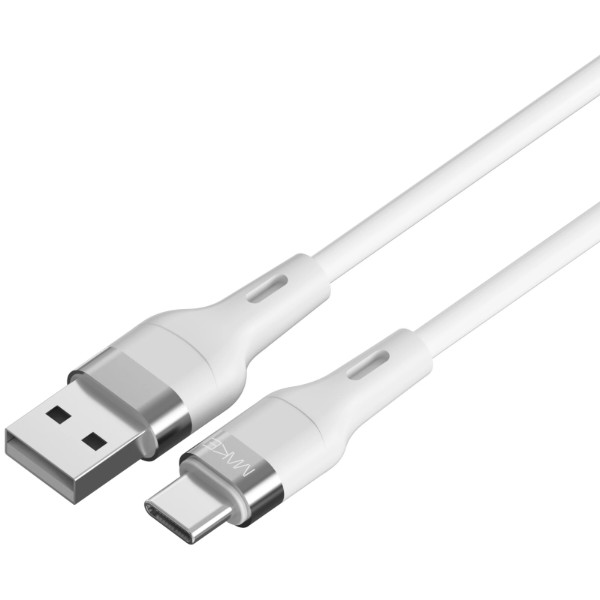 Фото - Кабель MAKE USB to Type-C 3A 1м Silicone White (MCB-CS1WH)