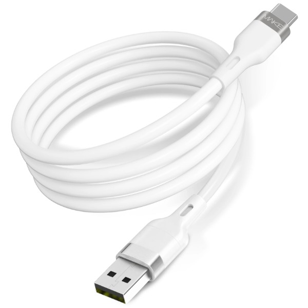 Фото - Кабель MAKE USB to Type-C 3A 1м Silicone White (MCB-CS1WH)