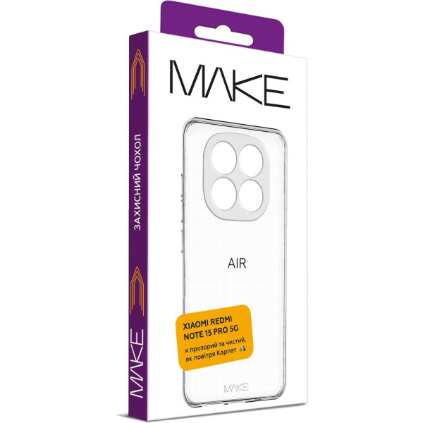 Фото - Чехол для смартфона MAKE Air for Xiaomi Redmi Note 15 Pro 5G (MCA-XRN15P5G)