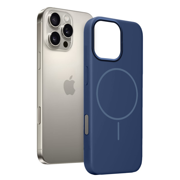 Фото - Чехол для смартфона MAKE for Apple iPhone 16 Pro Max Silicone Solo Navy Blue (MCSO-AI16PMNV)