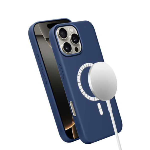 Фото - Чехол для смартфона MAKE for Apple iPhone 16 Pro Max Silicone Solo Navy Blue (MCSO-AI16PMNV)