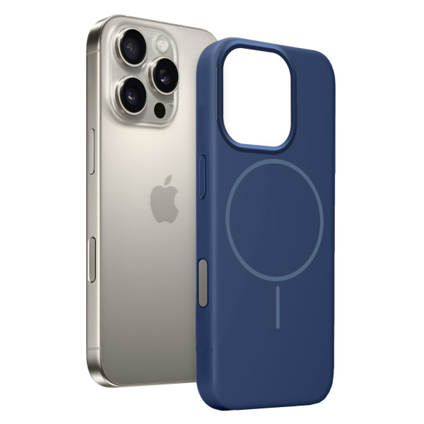 Фото - Чехол для смартфона MAKE for Apple iPhone 16 Pro Silicone Solo Navy Blue (MCSO-AI16PNV)