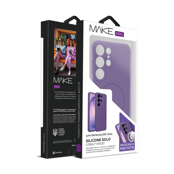 Фото - Чехол для смартфона MAKE for Samsung S26 Ultra Silicone Solo Cobalt Violet (MCSO-SS26UCV)
