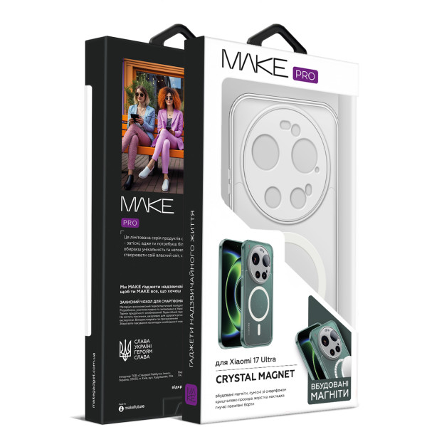 Фото - Чехол для смартфона MAKE for Xiaomi 17 Ultra Crystal Magnet Pro (MCCM-X17U)
