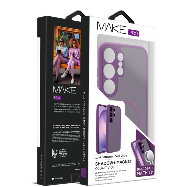 Фото - Чехол для смартфона MAKE Samsung S26 Ultra Shadow+ Magnet Cobalt Violet (MCSDM-SS26UCV)
