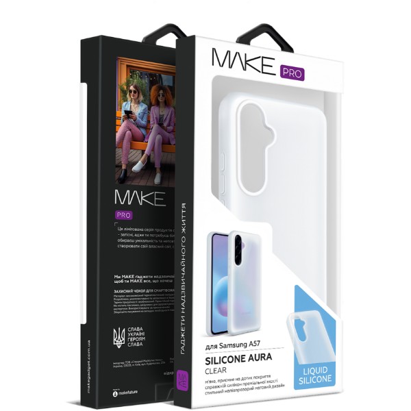 Фото - Чохол для смартфону MAKE Silicone for Samsung A57, Aura Clear (MCLA-SA57)