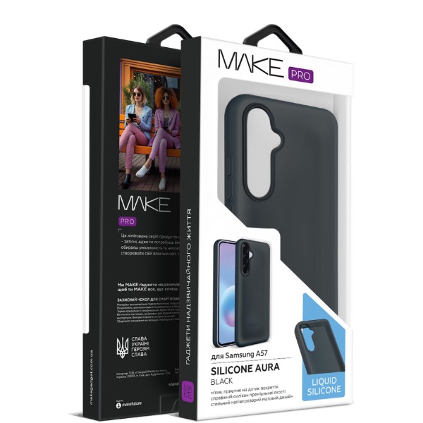 Фото - Чохол для смартфону MAKE Silicone for Samsung A57, Aura Black (MCLA-SA57BK)