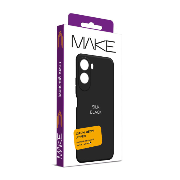 Фото - Чохол для смартфону MAKE Silk for Xiaomi Redmi A7 Pro, Black (MCK-XRA7PBK)