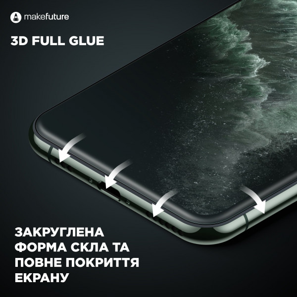 Фото - Защитное стекло для смартфона MakeFuture 3D Apple iPhone 11 Black (MG3D-AI11)