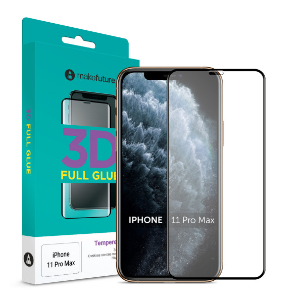 Фото - Захисне скло для смартфону MakeFuture 3D Apple iPhone 11 Pro Max Black (MG3D-AI11PM)