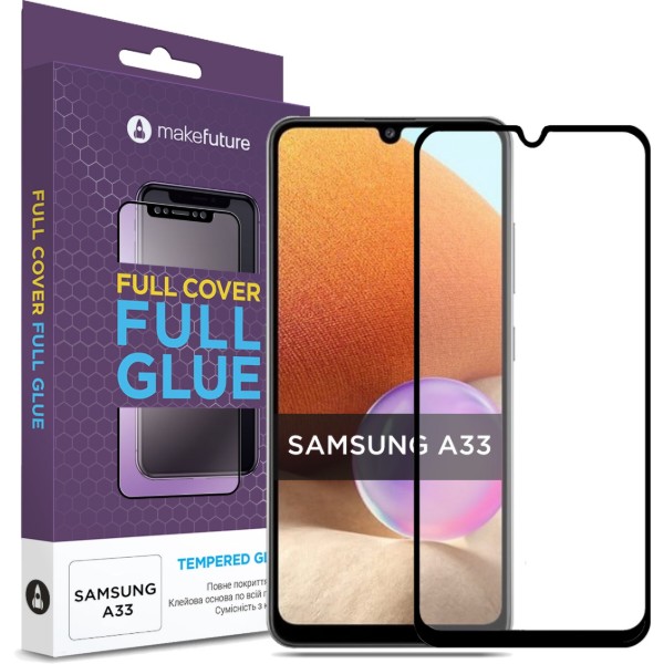 Фото - Защитное стекло для смартфона MakeFuture Full Cover Full Glue Samsung A33 (MGF-SA33)