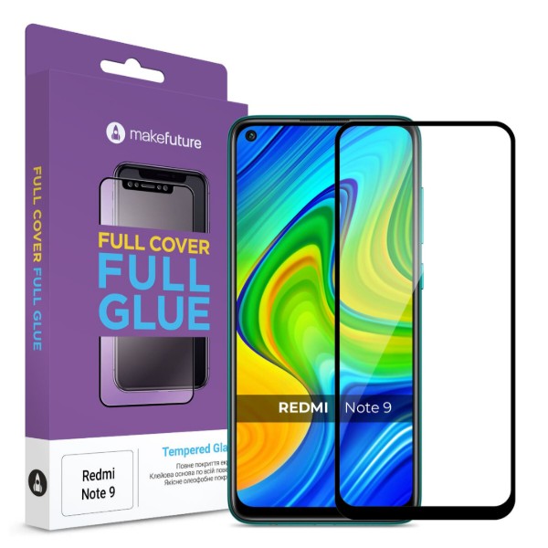 Фото - Защитное стекло для смартфона MakeFuture Xiaomi Redmi Note 9 Full Cover Full Glue (MGF-XRN9)