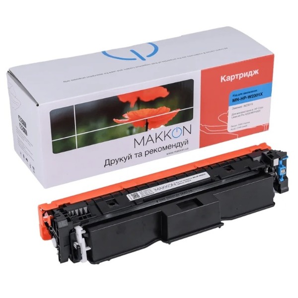 Фото - Картридж-тонер Makkon HP W2301X (230X) для CLJ Pro 4203/4303 cyan (MN-HP-W2301X)