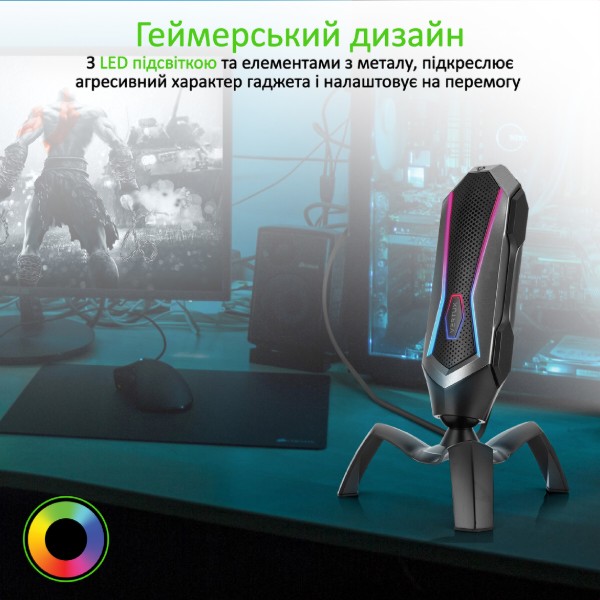 Фото - Мікрофон до комп'ютера дротовий Vertux Marshal.black