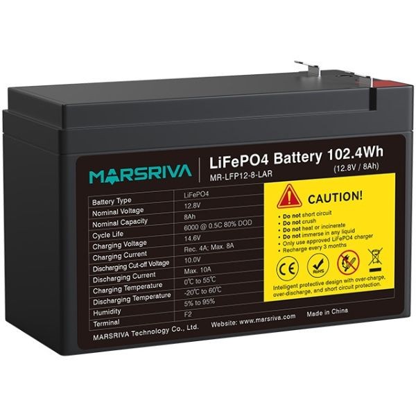 Фото - Аккумулятор для ИБП Marsriva 12.8V (MR-LFP12-8-LAR)