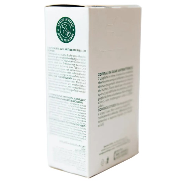 Фото - Губка для мытья посуды металлическая MARTINI SPA Mr.Eco 2 Spirals Antibacterial Copper (7226MRE)