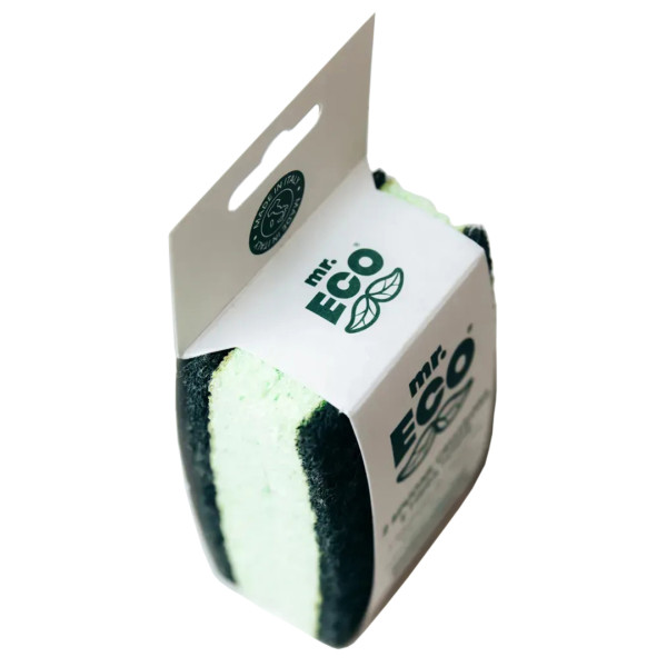 Фото - Губка для миття посуду целюлозна MARTINI SPA Mr.Eco 2 Sponges In Cellulose And Strong Fibre (7227MRE)