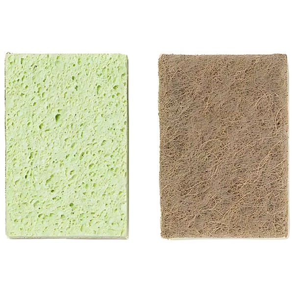 Фото - Губка для мытья посуды целлюлозная MARTINI SPA Mr.Eco 2 Non-Scratch Fibre And Cellulose Sponges (7228MRE)