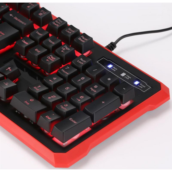 Фото - Клавіатура дротова ігрова Marvo K629G Multi-LED Black/Red USB