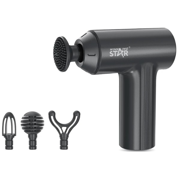Фото - Массажер для тела WinningStar ST-6408 10W FASCIA MASSAGE GUN 4 насадки Black (WNNGS-ST-6408-BK) Фото - Массажер для тела WinningStar ST-6408 10W FASCIA MASSAGE GUN 4 насадки Black (WNNGS-ST-6408-BK)