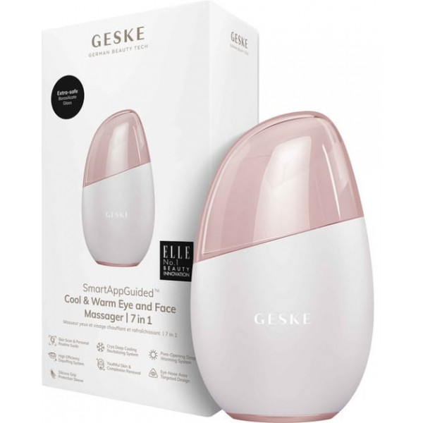 Фото - Масажер для обличчя GESKE Cool & Warm Eye and Face Massager 7 в 1 пудровий (GK000700SL01)