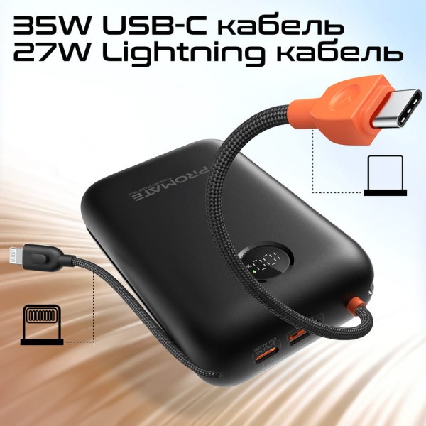 Фото - Батарея мобильная Promate 30000mAh (powerpod-30.black)