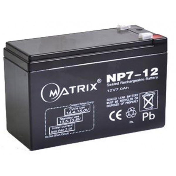 Фото - Акумулятор для ДБЖ Matrix 12V 7AH (NP7-12)