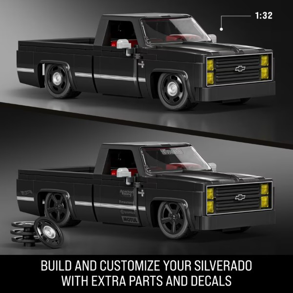 Фото - Колекційна машинка-конструктор Mattel Brick Shop Chevy '83 Silverado серії Speed Mattel Brick Shop (JKG42)