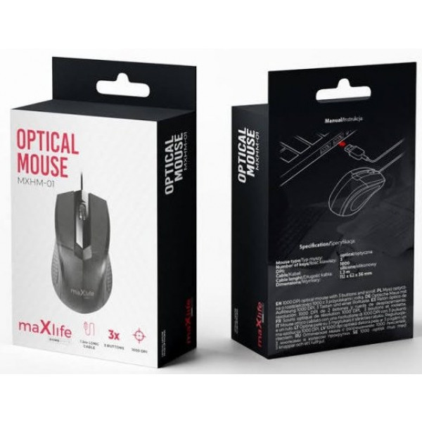 Фото - Мышь проводная Maxlife MXHM-01