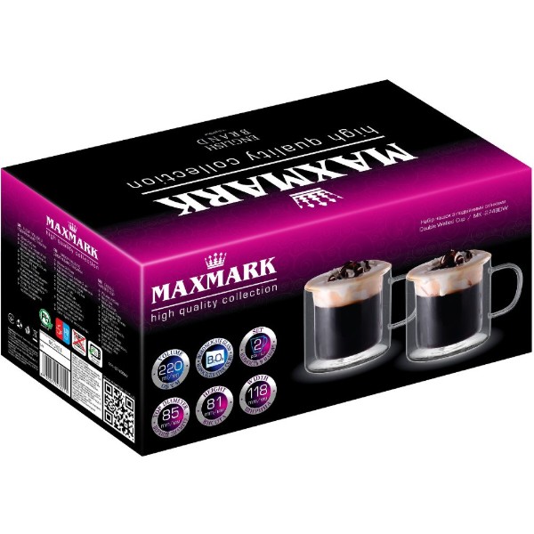 Фото - Набір чашок з подвійними стінками Maxmark MK-2748DW