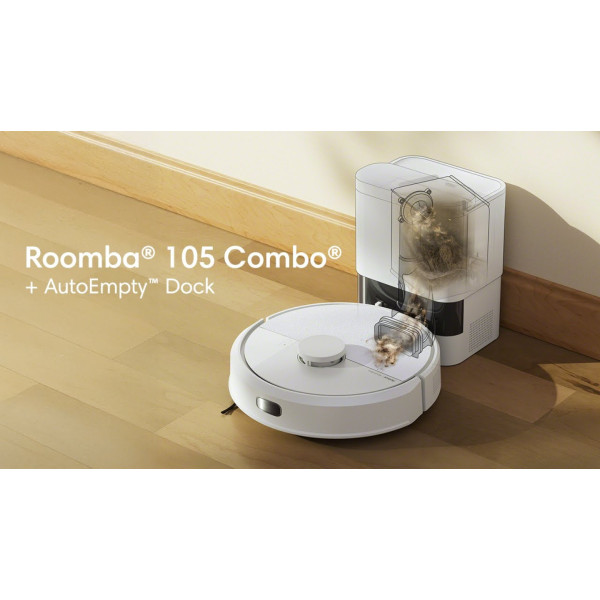 Фото - Робот-пылесос моющий iRobot Combo 105+ White (y351240)