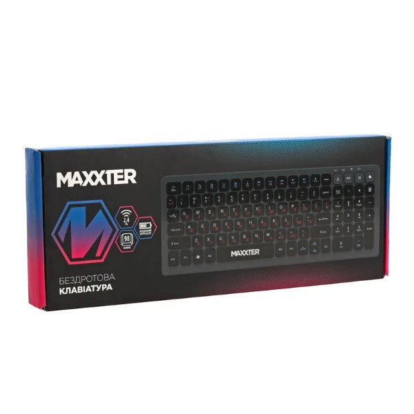 Фото - Клавіатура бездротова Maxxter 
KBW-C02B-UA
