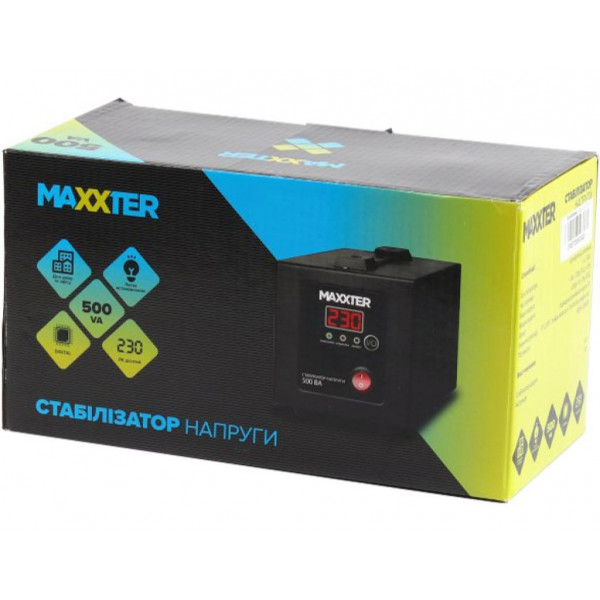 Фото - Стабілізатор напруги Maxxter MX-AVR-E500-01