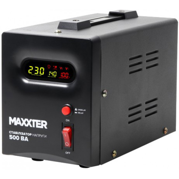 Фото - Стабілізатор напруги Maxxter MX-AVR-S500-01