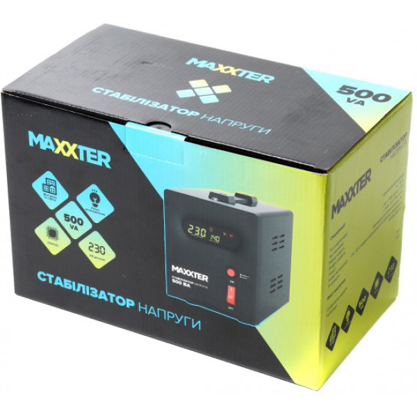 Фото - Стабілізатор напруги Maxxter MX-AVR-S500-01