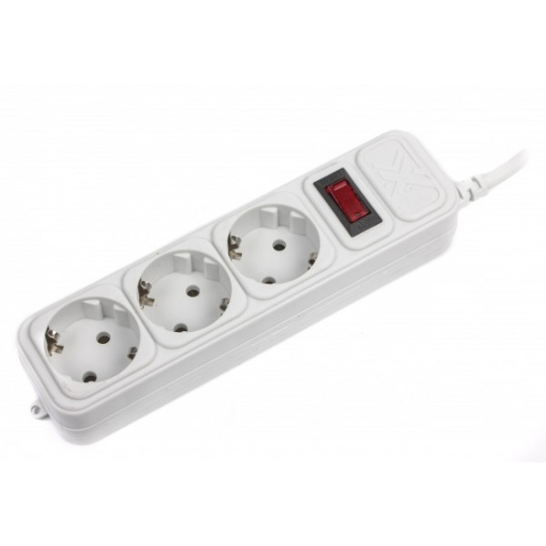 Фото - Мережевий фільтр Maxxter SPM3-G-10G, 3 розетки, 3m White