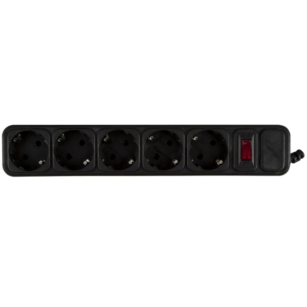 Фото - Сетевой фильтр Maxxter SPM5-G-15B черный, 4.5 м кабель, 5 розеток