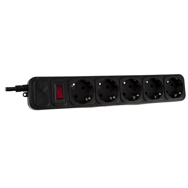 Фото - Сетевой фильтр Maxxter SPM5-G-15B черный, 4.5 м кабель, 5 розеток