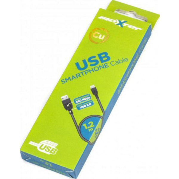 Фото - Кабель Maxxter USB 2.0 (AM) - MicroUSB 2.0 (BM) 1.2m (UB-AMM-1.2M)